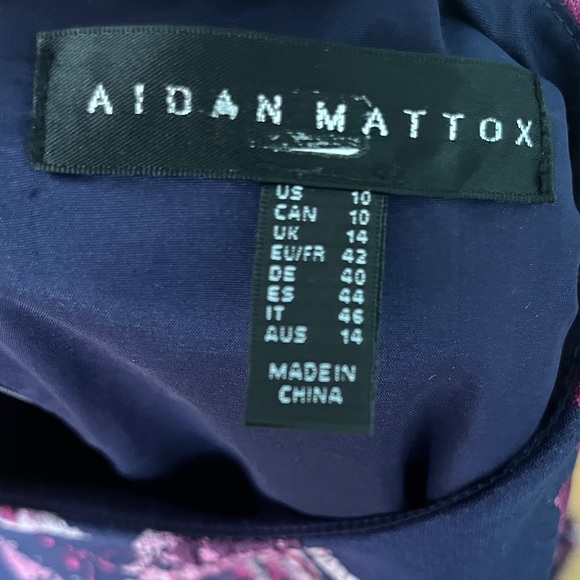 Aidan Mattox size 10 navy and floral dress - Picture 4 of 7